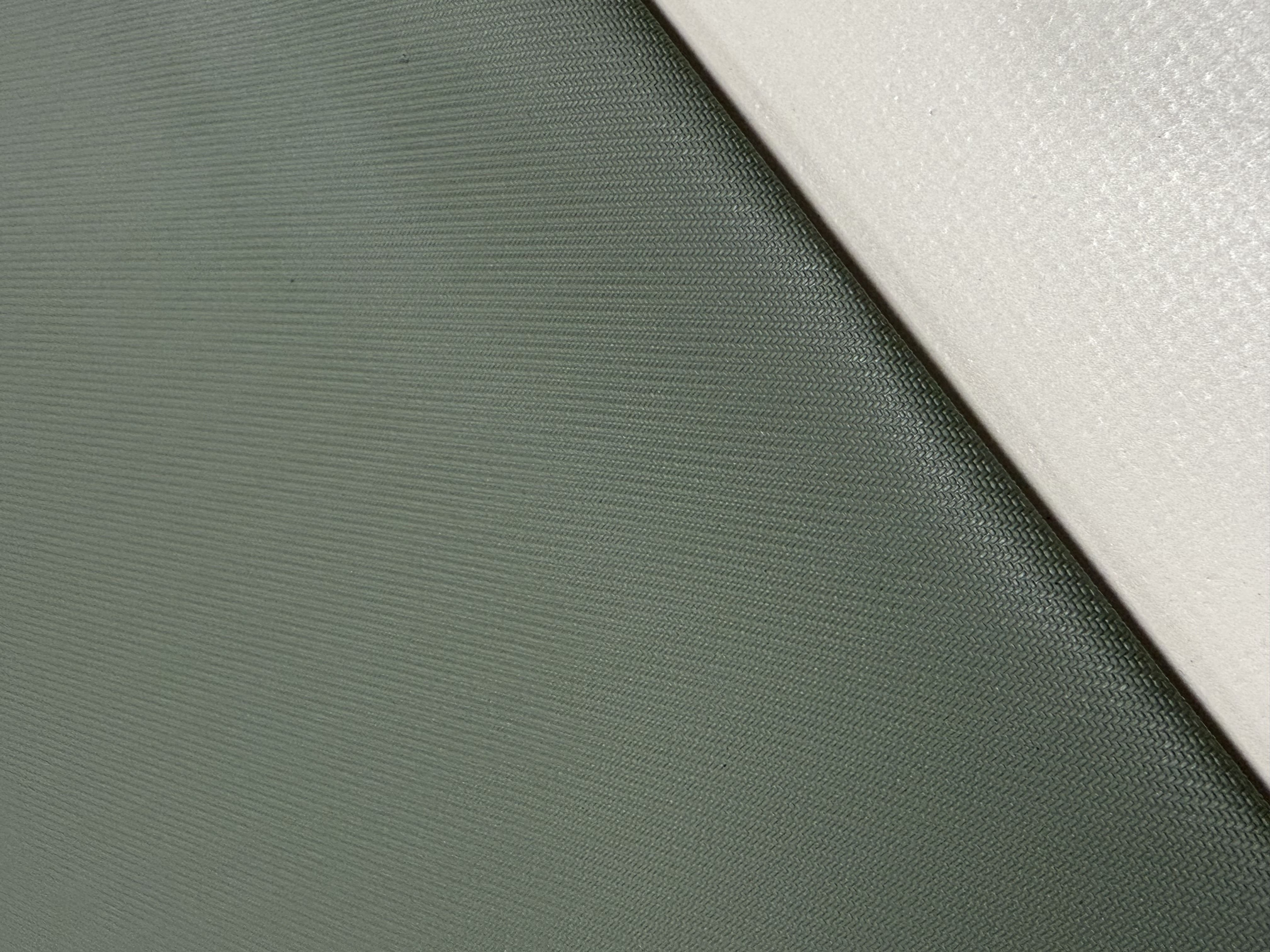 Ovale Abdeckplane PVC matt mit Canvas-Maserung